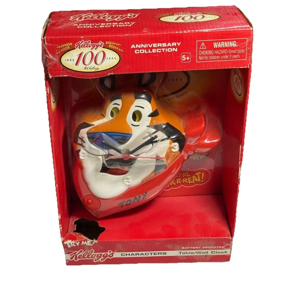 Vintage Kellogg'S Tony The Tiger 100Th Anniversary 2006 Talking Table/Wall Clock